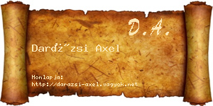 Darázsi Axel névjegykártya